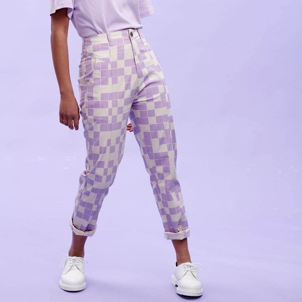 NWT Lucy & Yak Lilac Camden Cotton Trousers
